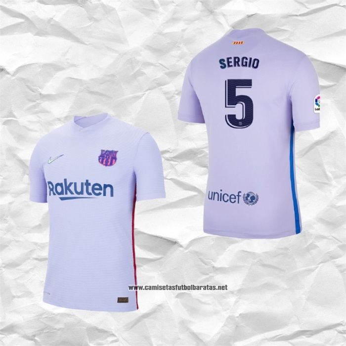 Segunda Barcelona Camiseta Jugador Sergio 2021-2022